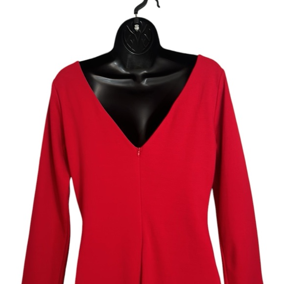 Lulus Dreaming About You Red Long Sleeve Maxi Dress Sz L - Picture 9 of 13